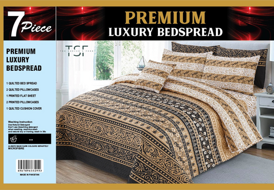 7 Pcs Premium Luxury Bed Spread Comforter - [TSF-K88]