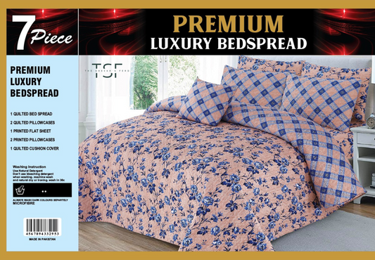 7 Pcs Premium Luxury Bed Spread Comforter - [TSF-K91]