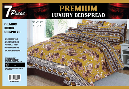 7 Pcs Premium Luxury Bed Spread Comforter - [TSF-K95]