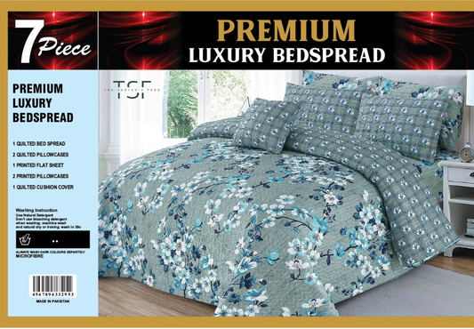 7 Pcs Premium Luxury Bed Spread Comforter - [TSF-K97]