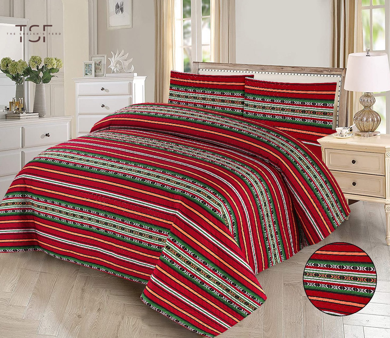 Luxury Bed Sheet Double Bed-Design[TSF-124]