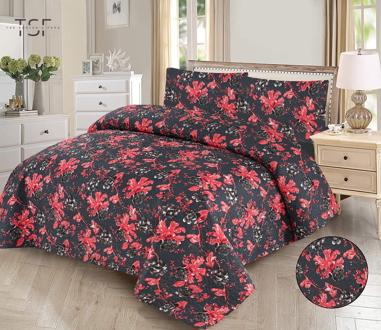 Luxury Bed Sheet Double Bed-Design[TSF-131]
