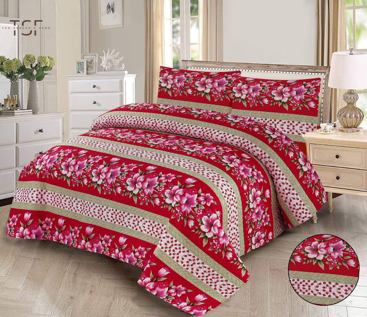 Luxury Bed Sheet Double Bed-Design[TSF-134]