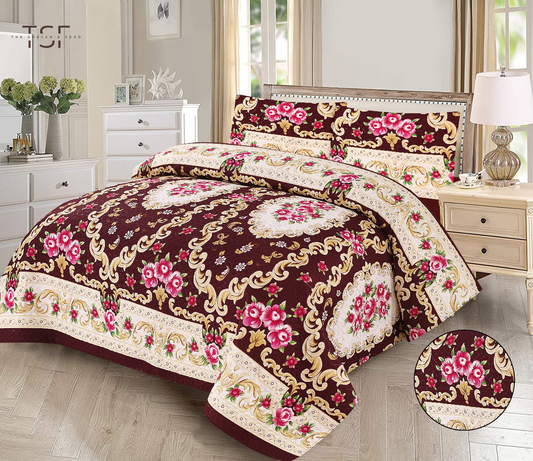 Luxury Bed Sheet Double Bed-Design[TSF-137]