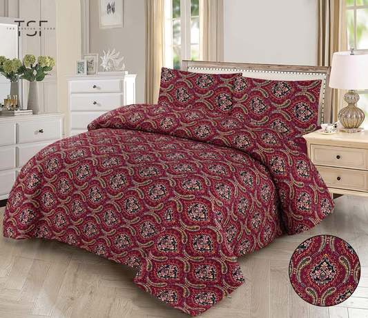 Luxury Bed Sheet Double Bed-Design[TSF-142]