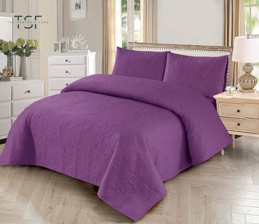 Luxury Bed Sheet Double-Simple Prints [TSF-A14]