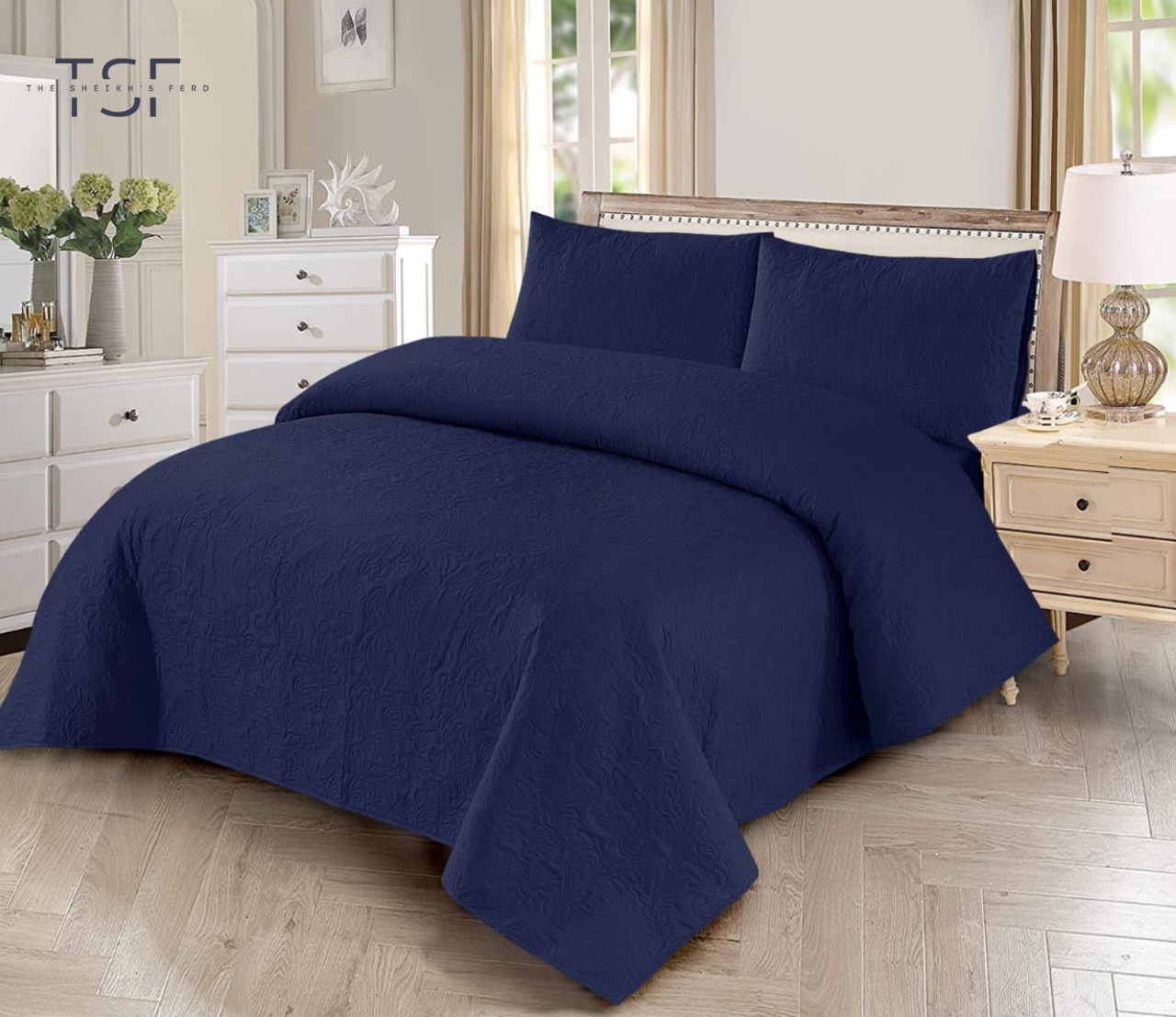 Luxury Bed Sheet Double-Simple Prints [TSF-A24]