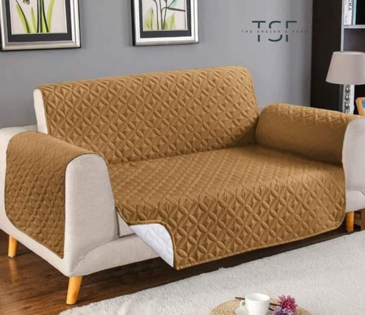 Micro Fiber Quilted Sofa Cover -Copper [TSF-C6]