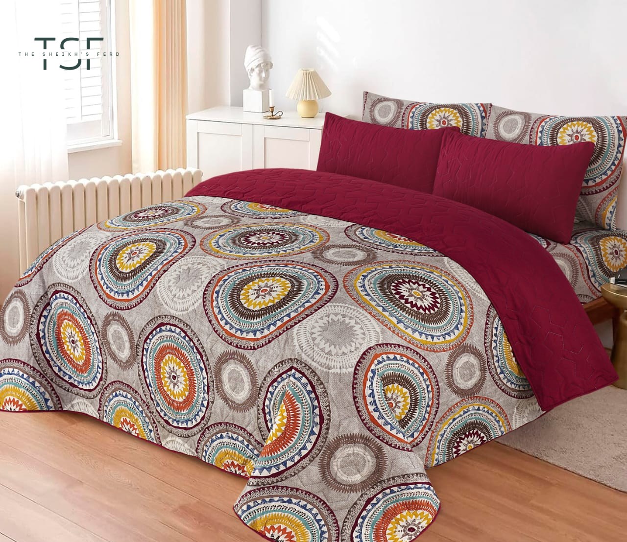 Comforter Set 6Pcs Premium Quality - [TSF-K77]