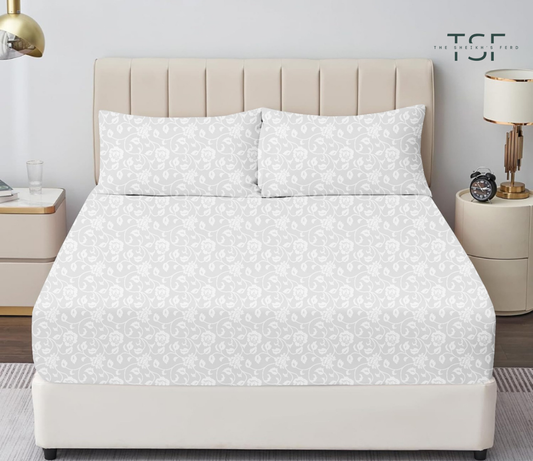Cotton Bedsheet Double Bed-Mellani-[TSF-M37]